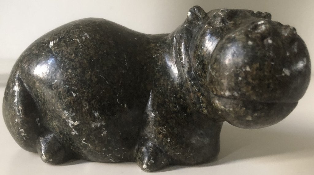 BEELDJE - NIJLPAARD - SOORT MARMER - 12 X 7 CM, Ophalen of Verzenden