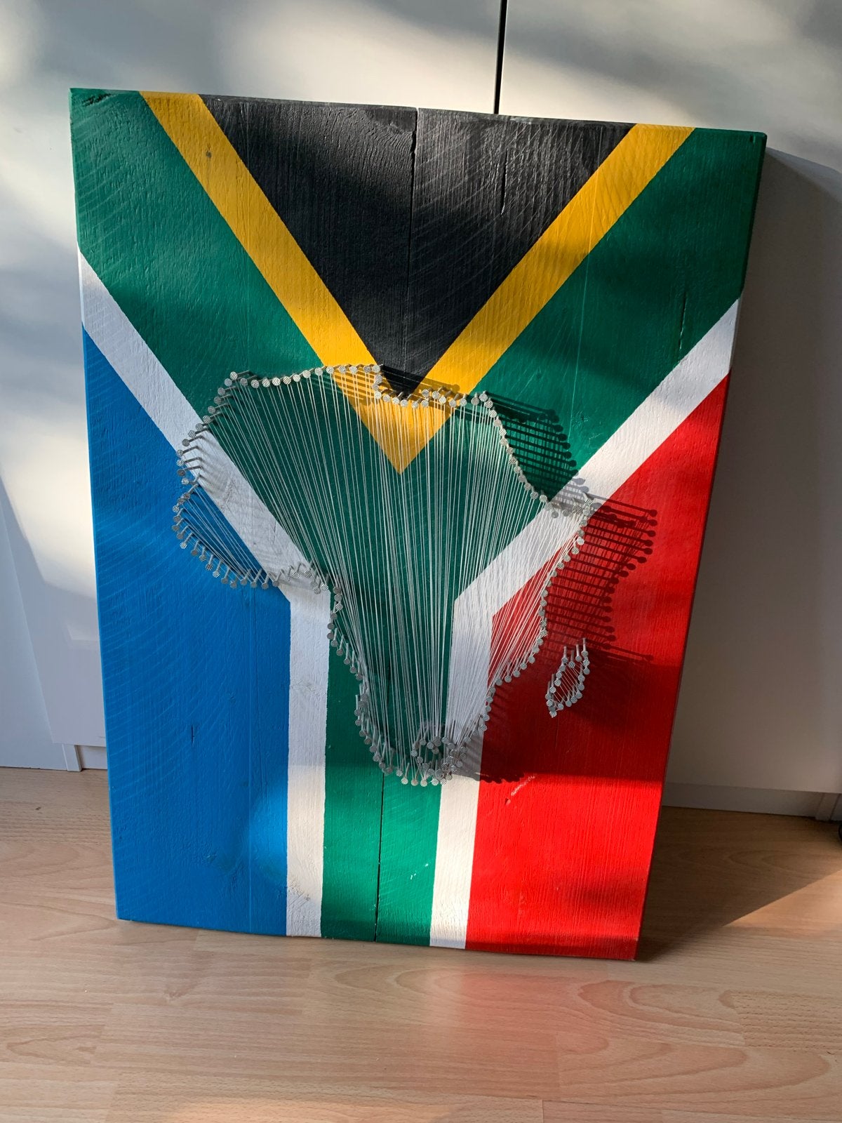 Handgemaakte Zuid-Afrikaanse houten kunst, 56x80cm, Antiek en Kunst, Ophalen, Overige onderwerpen, 50 - 100 cm, Handgemaakt