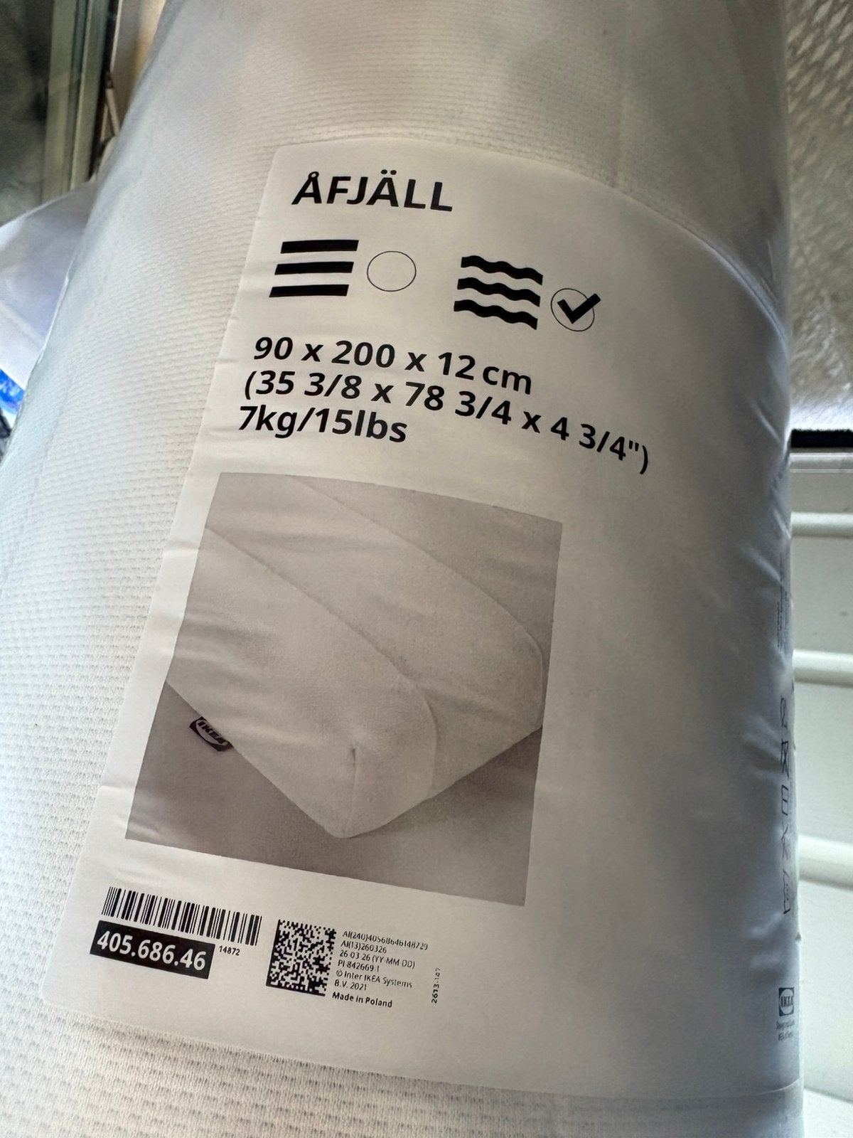 Matras afjal ikea 2 x, Ophalen of Verzenden, Nieuw, Minder dan 5 m², Folie