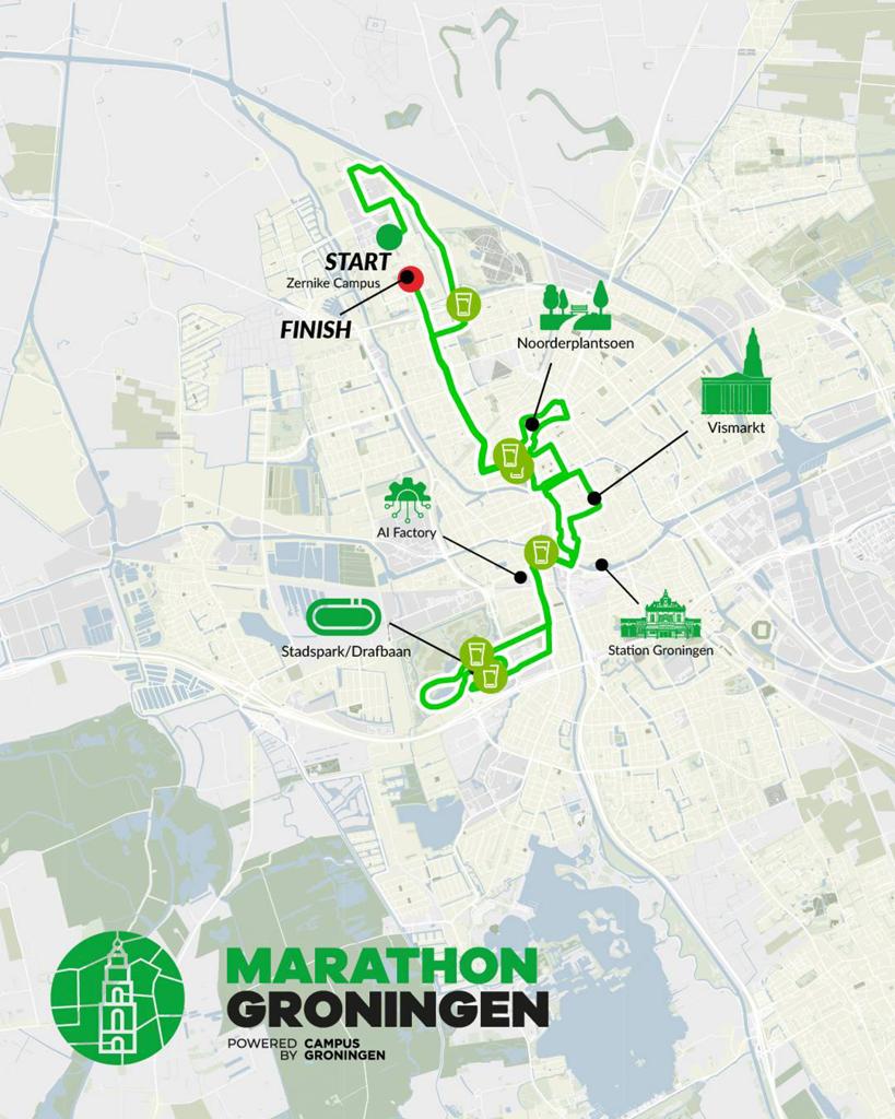 Startnummer halve marathon Groningen - startvak 2, Verzenden, Nieuw, Overige typen, Overige merken