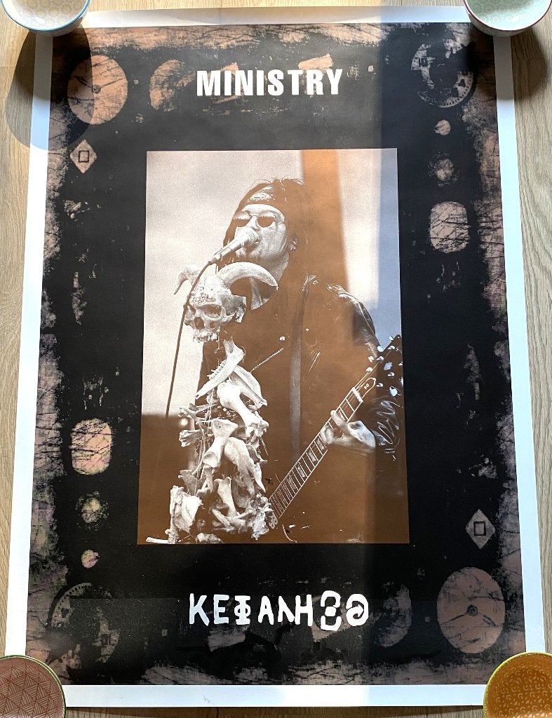 Leuke Poster Metalband Ministry -  ΚΕΦΑΛΗΞΘ, Deurposter of groter, Ophalen of Verzenden, Muziek, Rechthoekig Staand