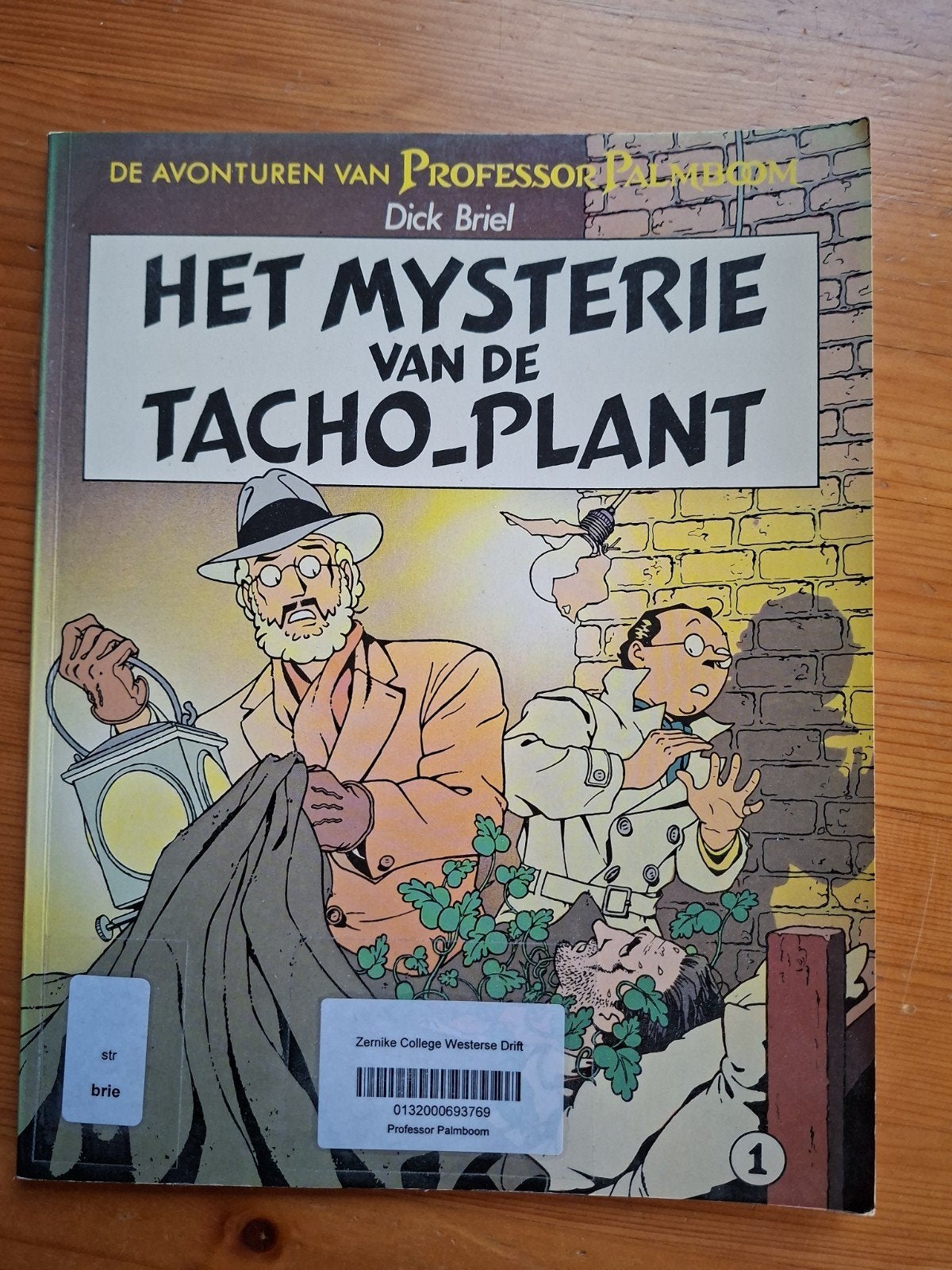 Het Mysterie van de Tacho-Plant - Professor Palindroom, Eén stripboek, Ophalen of Verzenden, Gelezen, Dick Briel