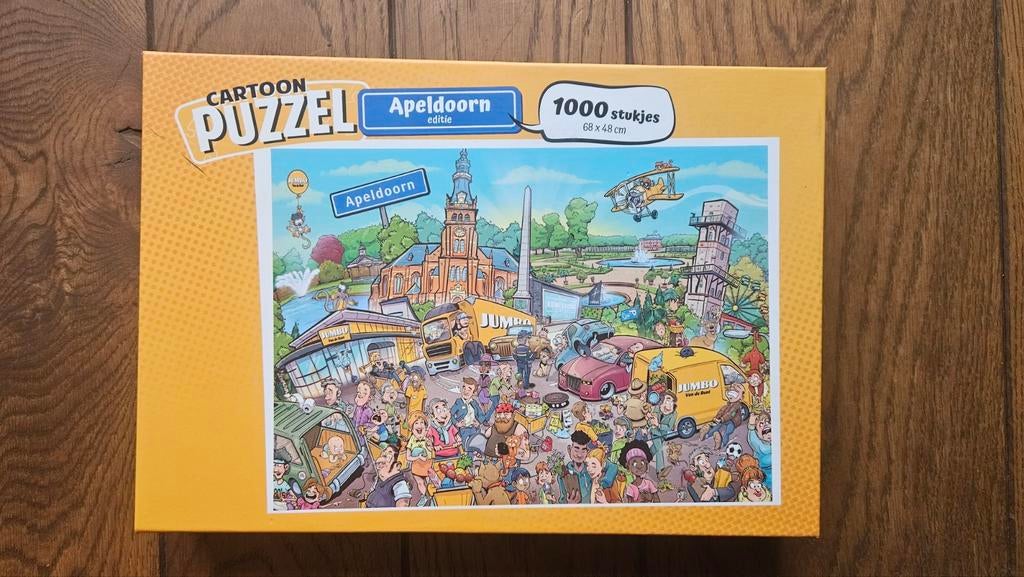 Puzzel Cartoon Apeldoorn, Hobby en Vrije tijd, Denksport en Puzzels, Ophalen of Verzenden, 500 t/m 1500 stukjes, Zo goed als nieuw