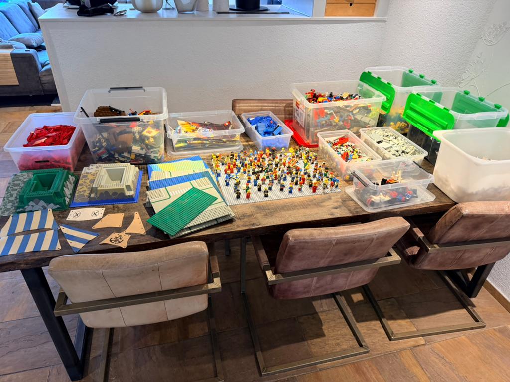 Grote partij ‘90 Lego ridders en piraten incl. 6274 & 6277, Gebruikt, Lego, Losse stenen, Compleet