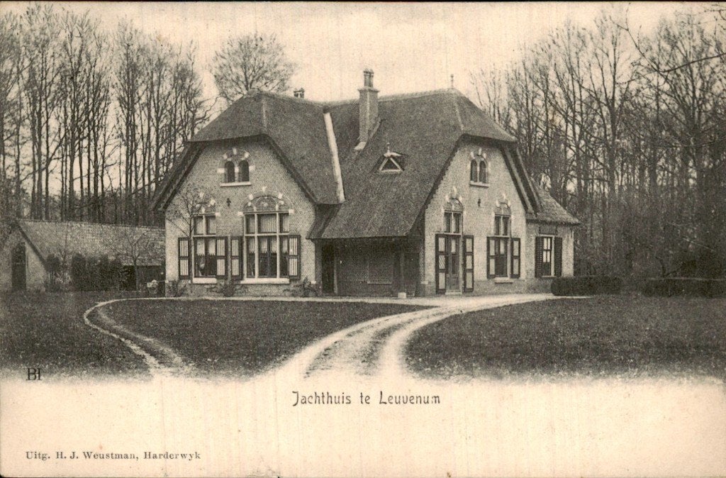 Leuvenum - Jachthuis - Vooraanzicht, Ophalen of Verzenden, Voor 1920, Gelopen, Gelderland