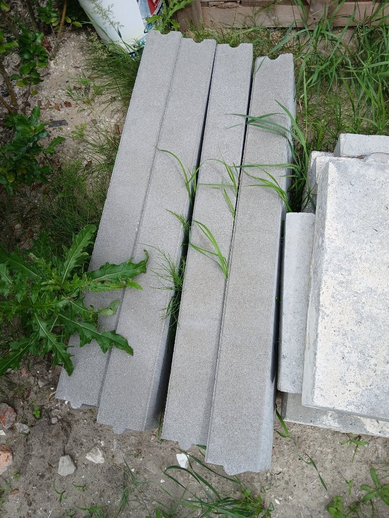 Opsluitbanden  4x opsluitbanden griis, Tuin en Terras, Tegels en Klinkers, Ophalen of Verzenden, Beton, Minder dan 5 m², Overige typen