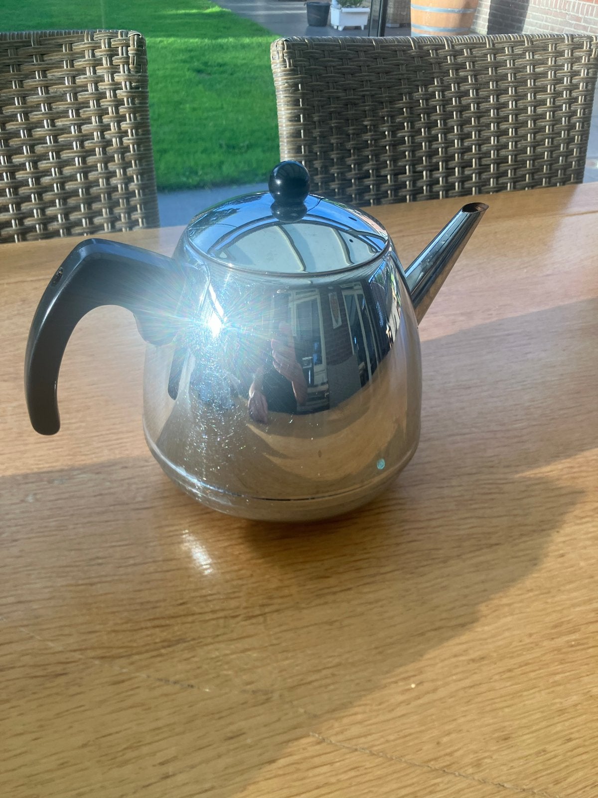 Bredemeijer theepot, Huis en Inrichting, Theepot/fluitketel, Gebruikt, Zilver, Ophalen of Verzenden
