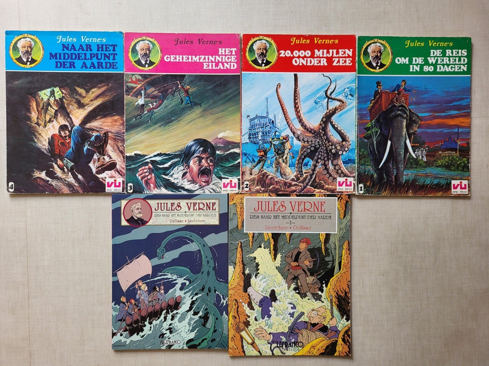 6x Jules Verne stripboeken, Ophalen of Verzenden, Gelezen