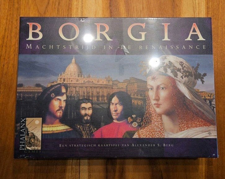 Borgia; nieuw spel, Drie of vier spelers, Ophalen, Nieuw, Phalanx Games