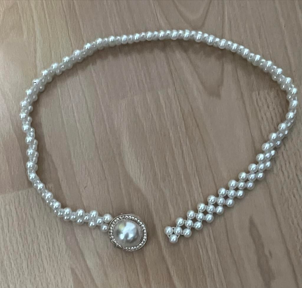 Elegante Parel riem, Ophalen of Verzenden, Zo goed als nieuw