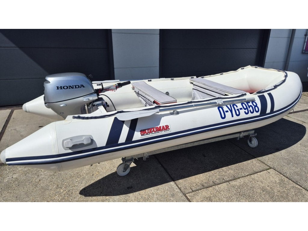 Zeer mooie Suzamar 390 ALU met Honda 20pk BJ2022, Watersport en Boten, Rubberboten, Niet ingevuld, Gebruikt, 4 m, Suzumar