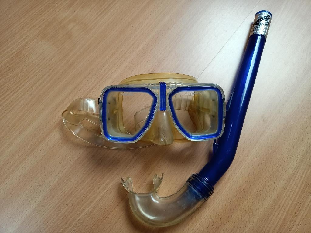 duikbril en snorkel van Mirage, Watersport en Boten, Snorkelen, Ophalen, Gebruikt, Snorkelset