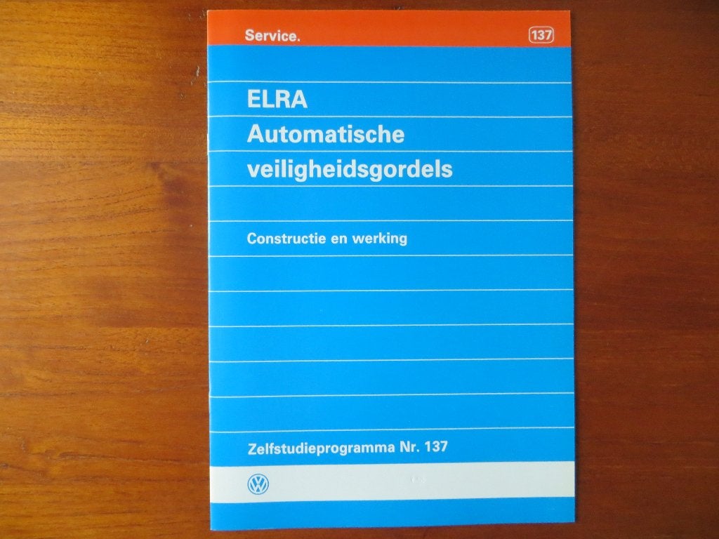 Volkswagen zelfstudieprogramma 137: ELRA veiligheidsgordel, Ophalen of Verzenden, Nieuw, Volkswagen