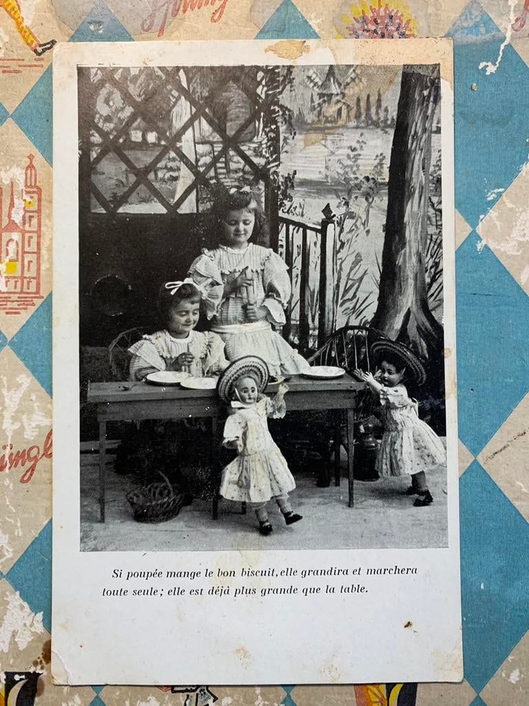 1908 Meisjes met poppen (RR), Ophalen of Verzenden, Voor 1920, Gelopen, Kinderen