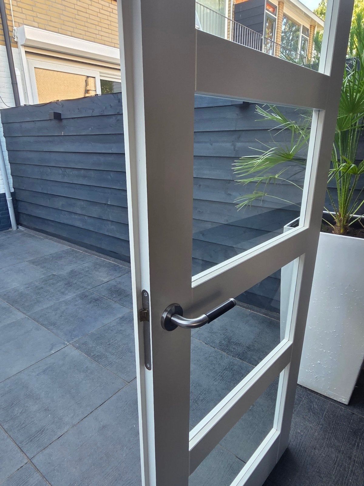 Binnendeur met glas 83x201 cm - zo goed als nieuw, 80 tot 100 cm, Binnendeur, Ophalen of Verzenden, Zo goed als nieuw