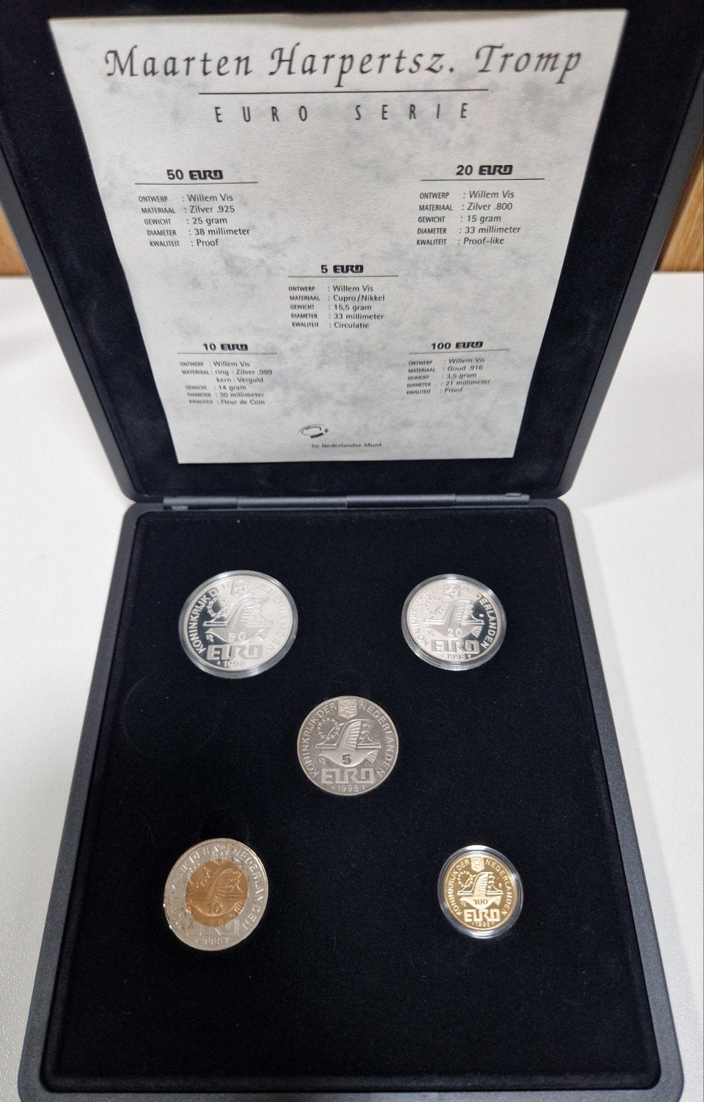 Maarten Harpertsz. Tromp Euro serie, Ophalen of Verzenden, Euro's, Setje, Goud
