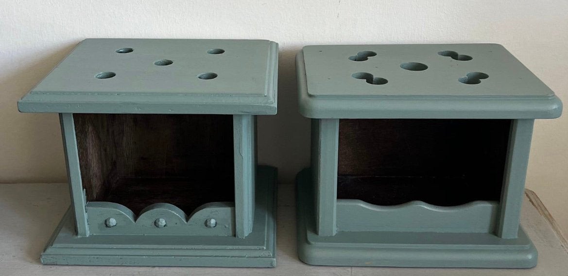 2 x houten stoof, Huis en Inrichting, Woonaccessoires | Kandelaars en Kaarsen, Ophalen of Verzenden, Zo goed als nieuw