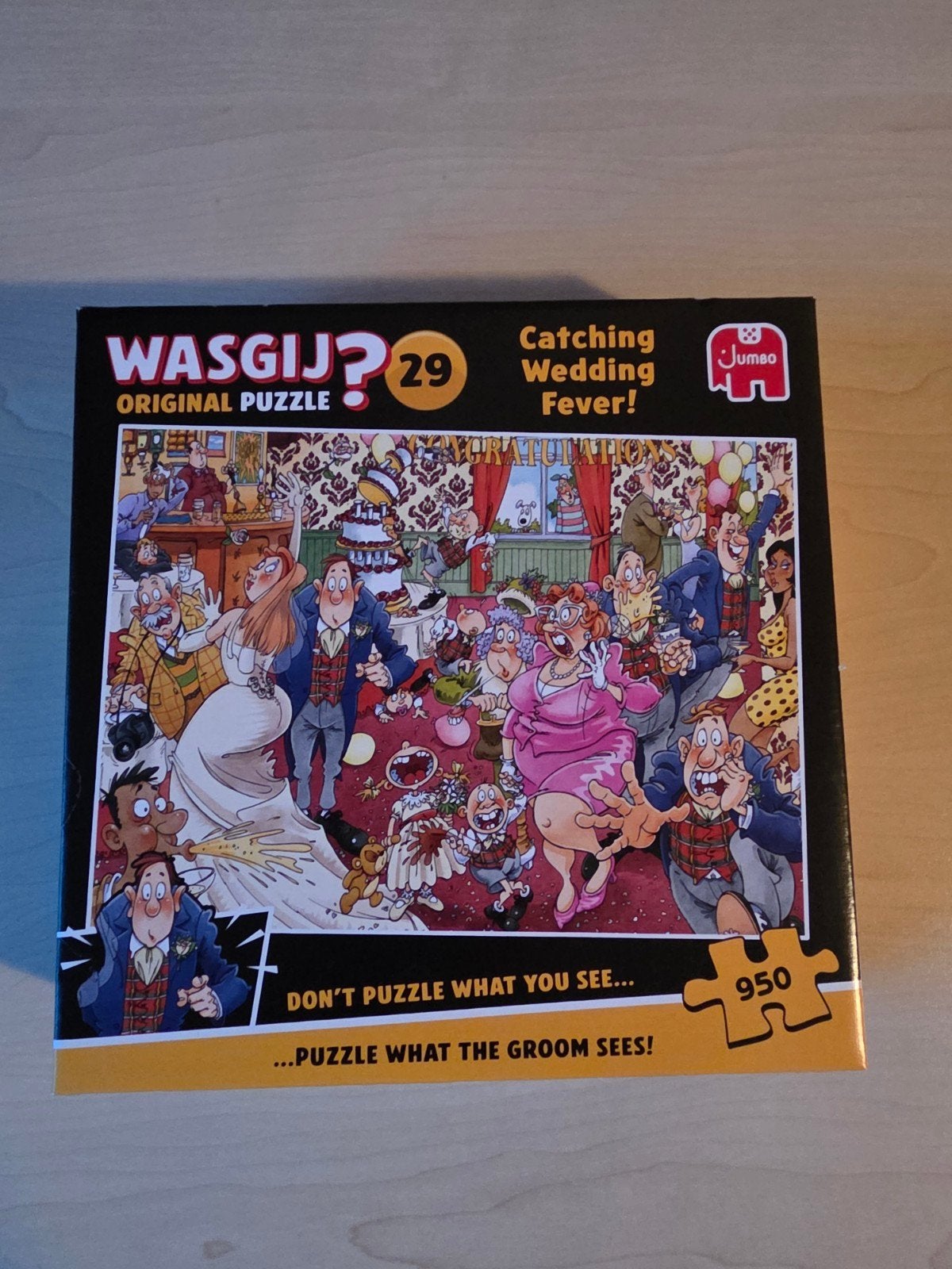 Wasgij? Original 29: Catching Wedding Fever! 950 stukjes, Ophalen of Verzenden, 500 t/m 1500 stukjes, Gebruikt, Legpuzzel