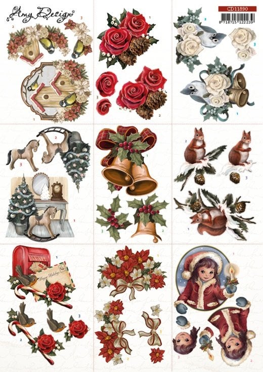 Amy Design Christmas Mini 7 3D knipvel A4 CD11890, Kerst, ., Nieuw, Ophalen of Verzenden