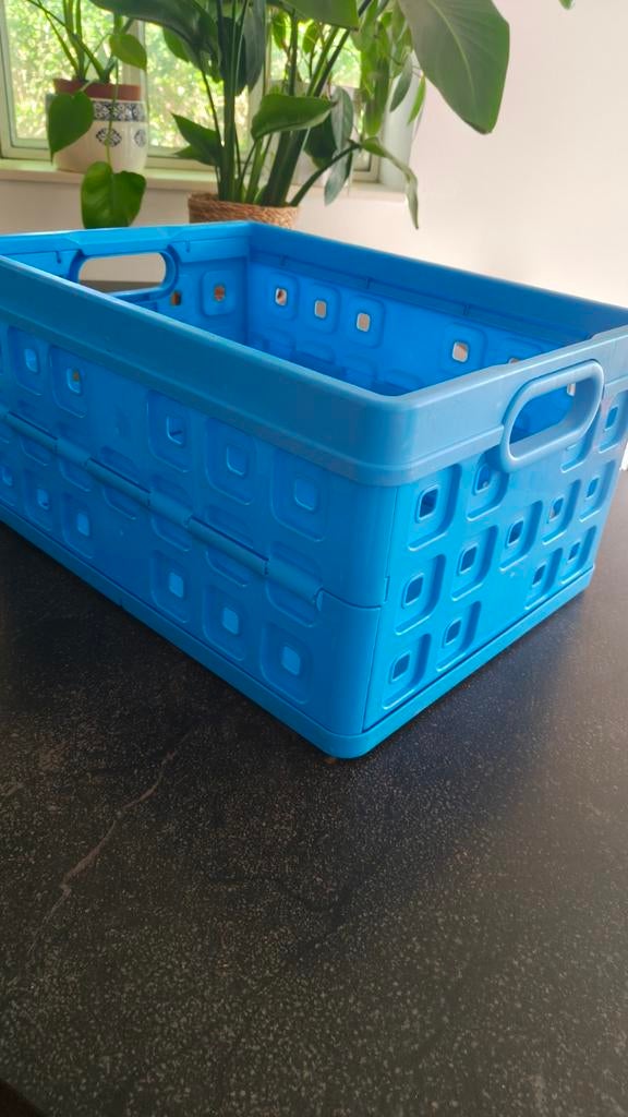 Sunware Square Vouwkrat 32 Liter - Blauw, Gebruikt, Opvouwbaar, Minder dan 35 cm, Minder dan 50 cm