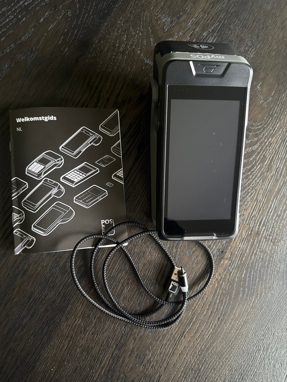 MyPOS betaalterminal met oplader en handleiding, Ophalen of Verzenden, Zo goed als nieuw