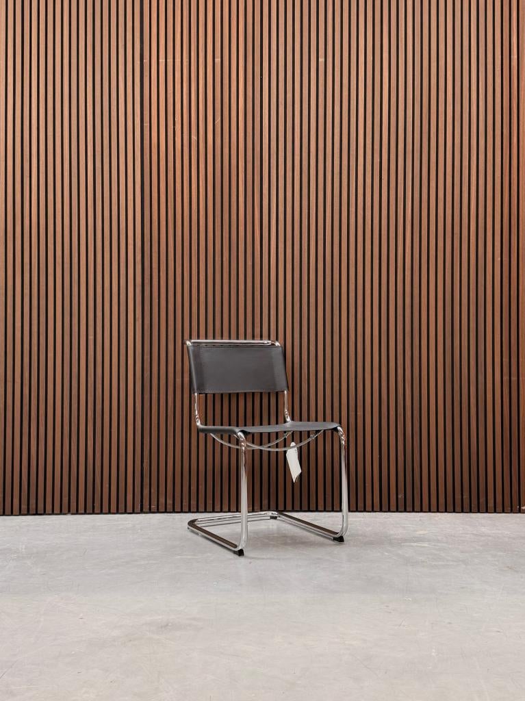 Thonet S33 stoel kernleder zwart, Antiek en Kunst, Ophalen of Verzenden