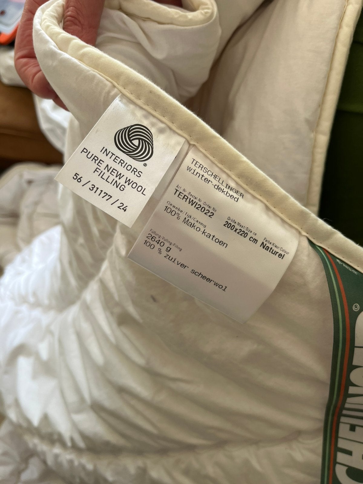 Terschellinger schapenwollen dekbed, Huis en Inrichting, Slaapkamer | Beddengoed, Ophalen, Wit, Tweepersoons, Deken of Dekbed