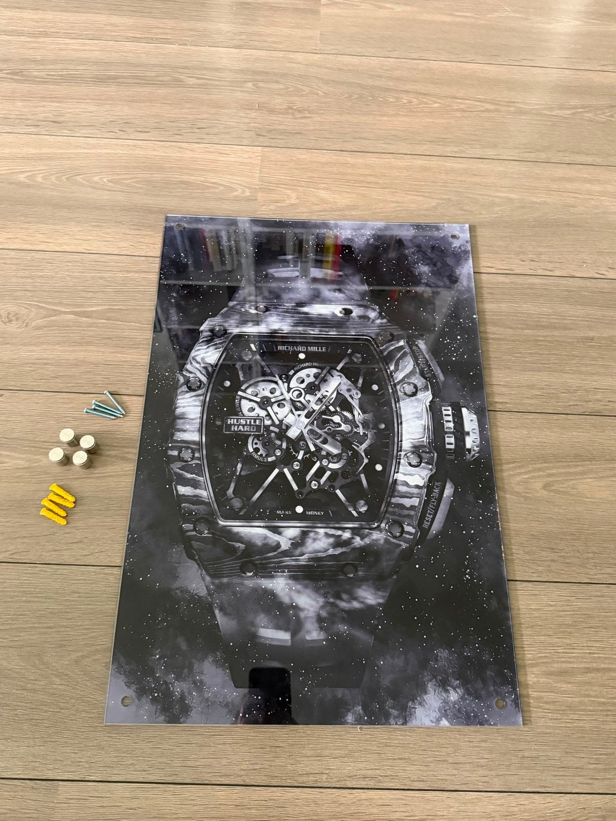 Richard Mille “Valuable Time” schilderij, Overig onderwerp, Glas, Print, Ophalen