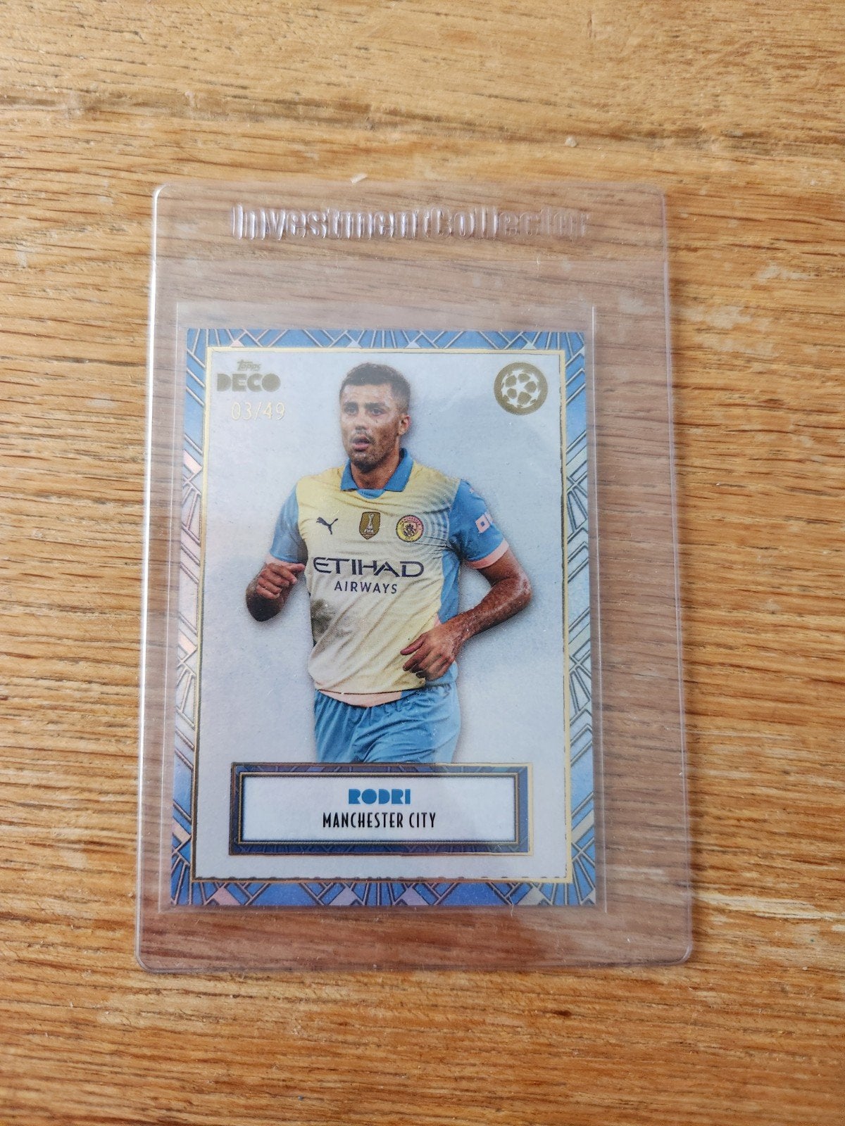 Topps Deco Rodri Manchester City Spelerskaart 33/49, Ophalen of Verzenden, Zo goed als nieuw, Buitenlandse clubs, Spelerskaart