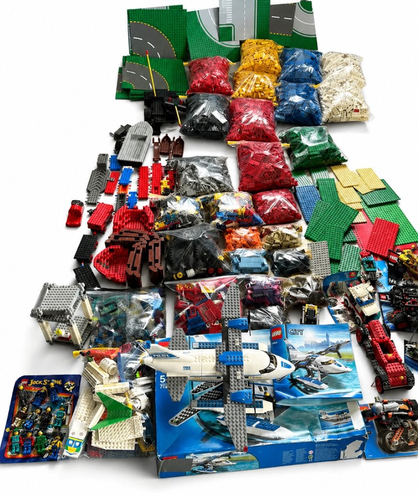 Ruim 20 kg LEGO: Stenen, vintage sets,Technic, 14 baseplates, Ophalen, Gebruikt, Losse stenen, Lego