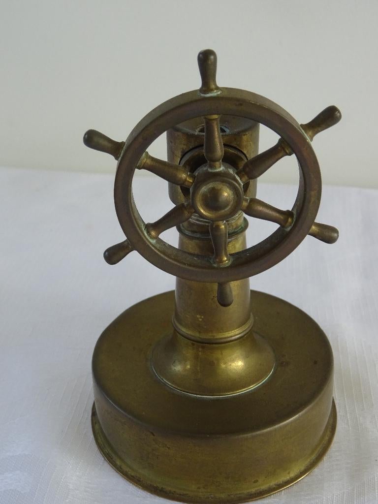 Sigarenknipper stuurwiel schip messing roer scheepswiel, Ophalen of Verzenden, Zo goed als nieuw, Motorboot of Zeilboot, Gebruiksvoorwerp