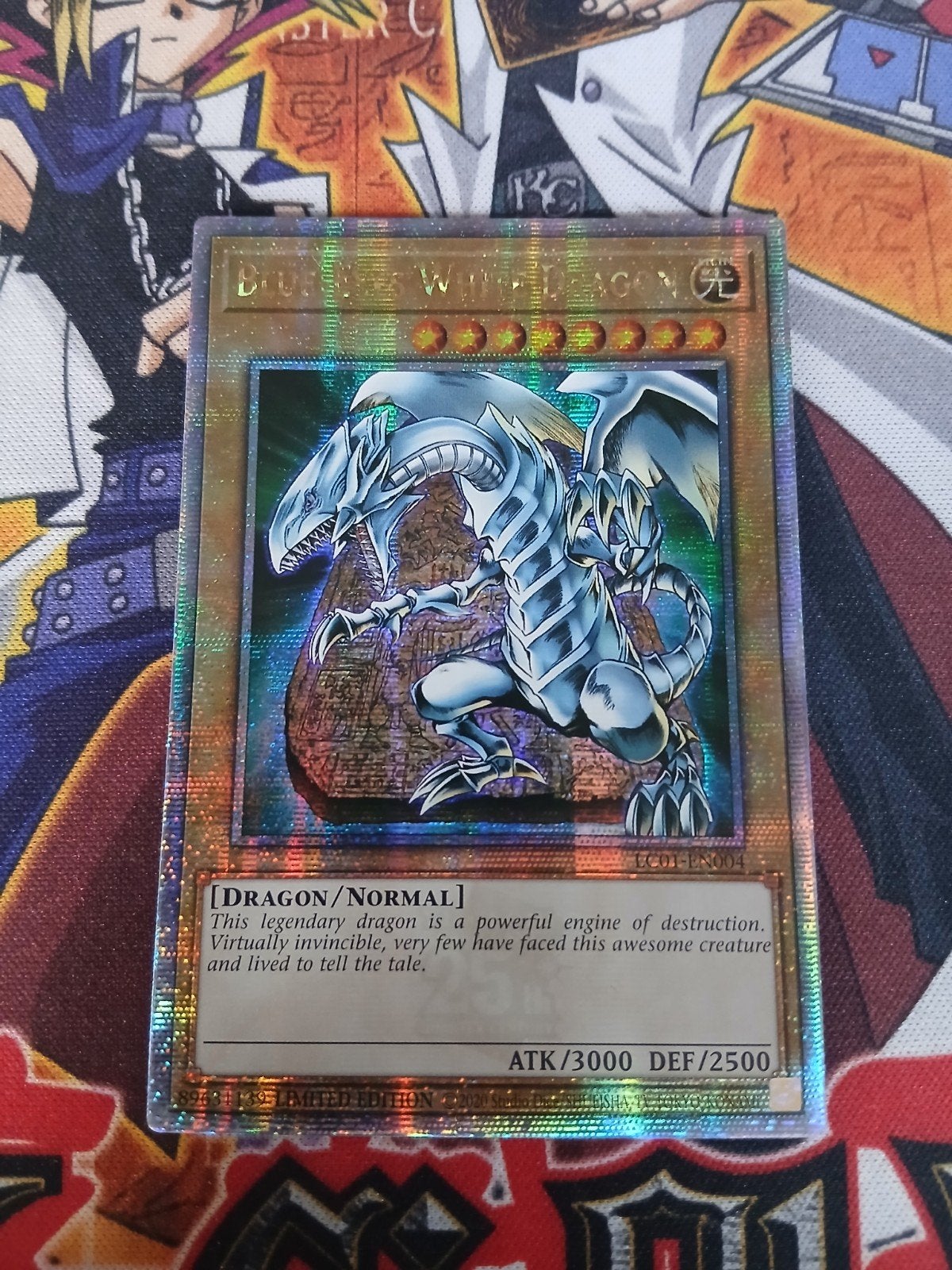 Blue-Eyes White Dragon Quarter Century Secret Rare LC01 YGO, Hobby en Vrije tijd, Verzamelkaartspellen | Yu-gi-Oh!, Ophalen, Zo goed als nieuw