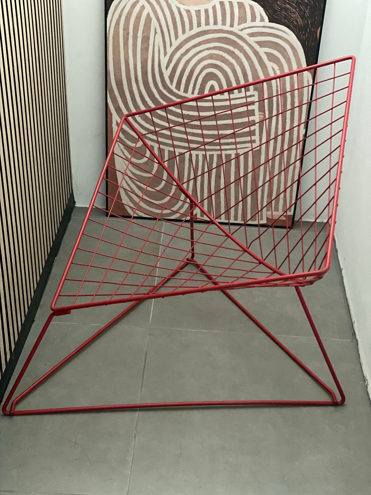 Oti draadstoel vintage 1986 ikea Niels Gammelgaard zeldaam!, Ophalen, Gebruikt, Metaal, Eén