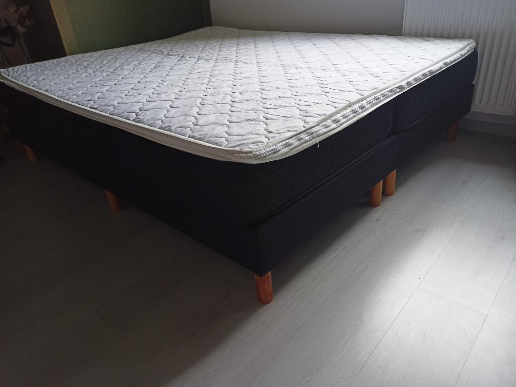Boxspring, Ophalen, Gebruikt, Zwart, Tweepersoons