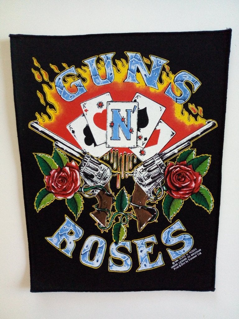 Guns N' Roses mooie zeldzame vintage 1991 backpatch 509, Ophalen of Verzenden, Nieuw, Kleding