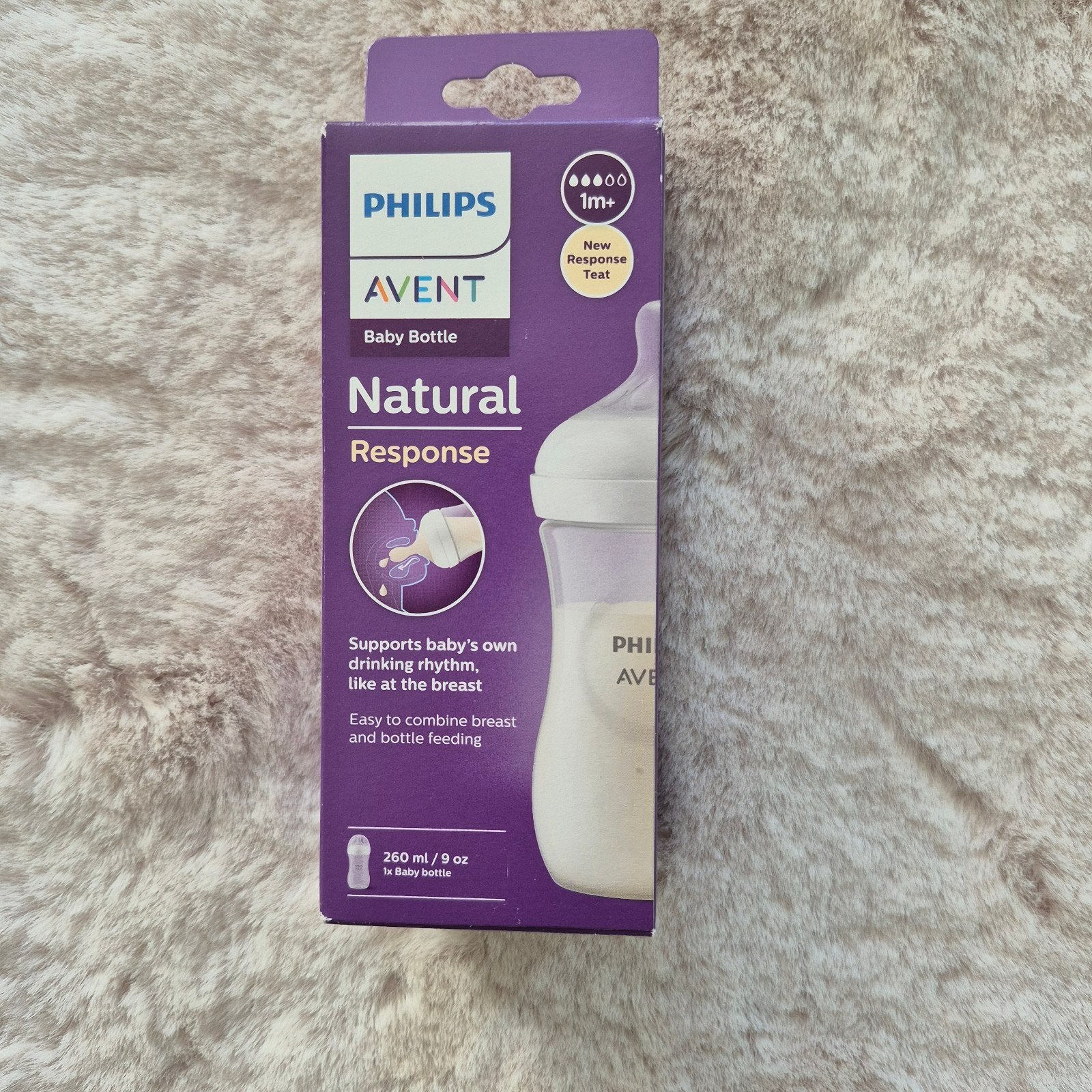 Nieuwe Philips Avent Natural Response Babyfles 260ml, Nieuw, Babyfles, BPA-vrij, Philips Avent