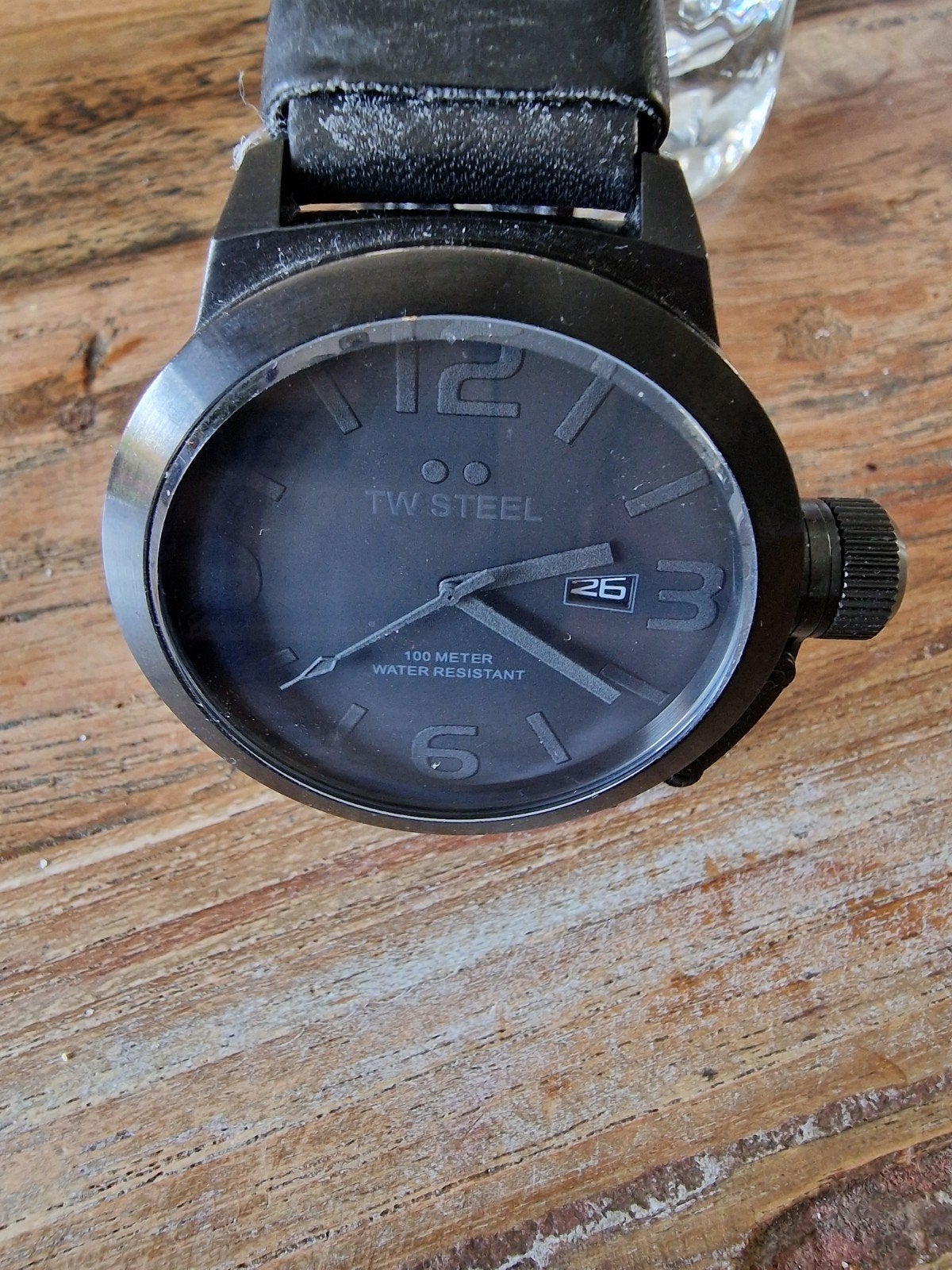 Horloge TW Steel, Ophalen, Zo goed als nieuw, Leer, Overige merken