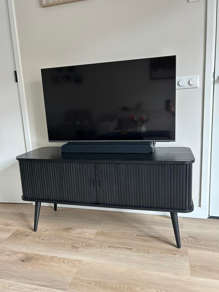TV-meubel Barbier van 120cm breed, Ophalen, Overige materialen, 100 tot 150 cm, Zo goed als nieuw