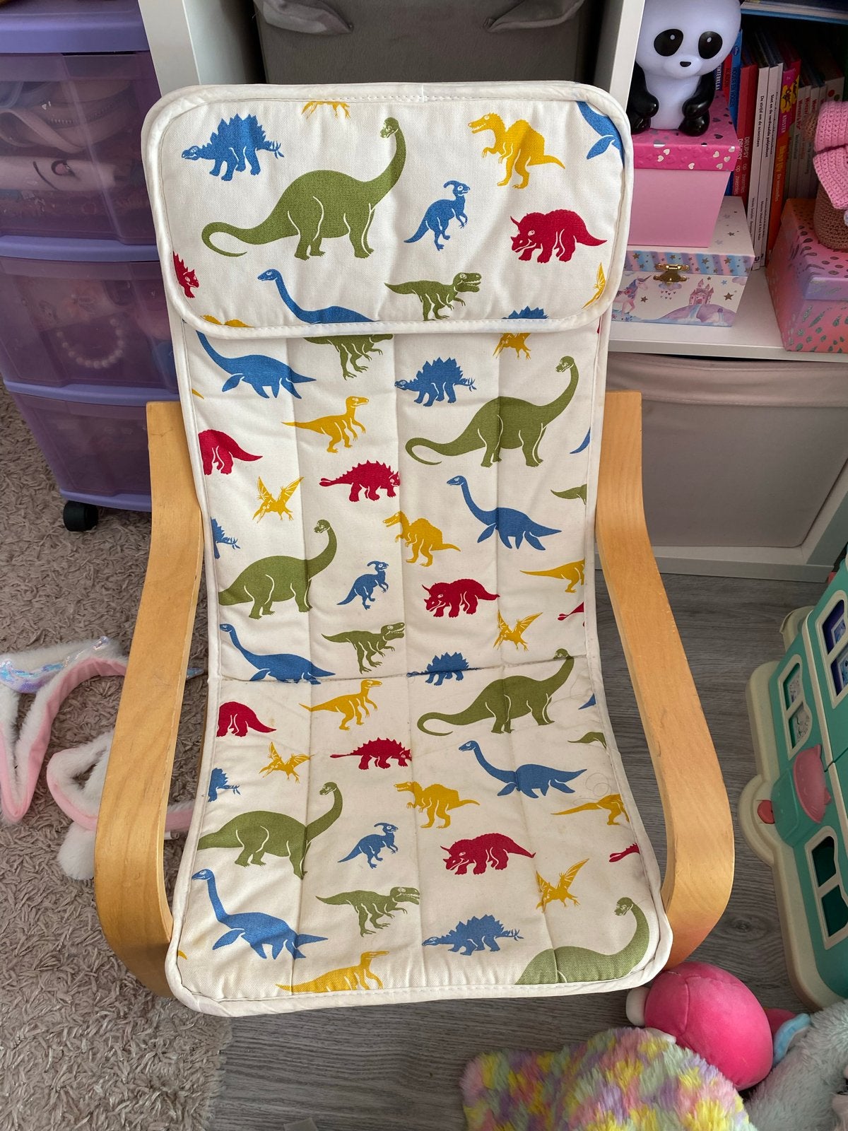 Kinderstoel met dinosaurusprint, Ophalen, Gebruikt, Stoel