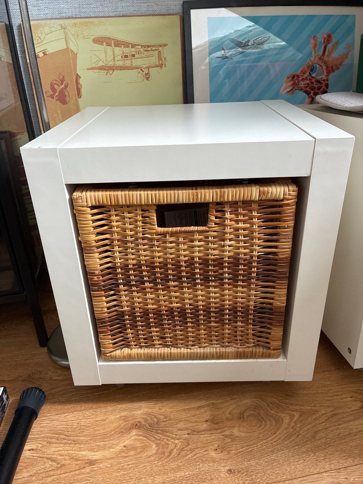 Ikea Kallax kastje op wieltjes met Branas mand, Ophalen, Gebruikt