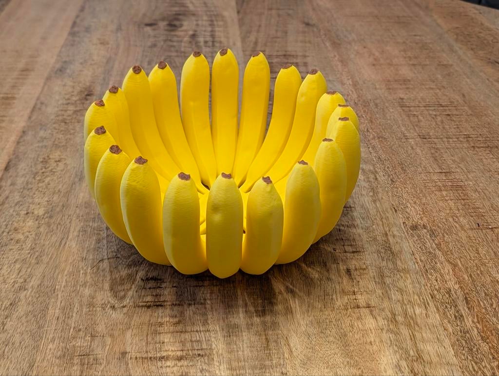 Unieke design Bananen Fruitschaal (Ø 22 cm) | Geel, Overige materialen, Rond, LjochtDesign, De Domp 7 Bolsward