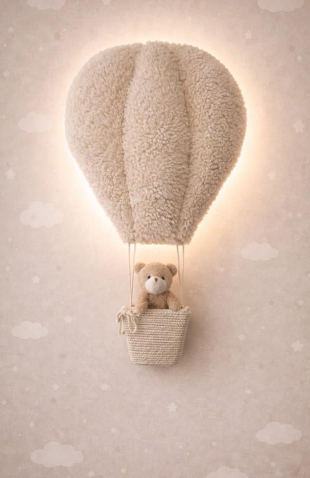 Nachtlampje heteluchtballon / dreamlight baby-of kinderkamer, Ophalen of Verzenden, Nieuw, Lamp