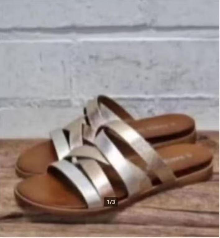 Marco Tozzi - Prachtige leren slippers maat 36 - Nieuw, Slippers, Zwart, Marco Tozzi, Nieuw