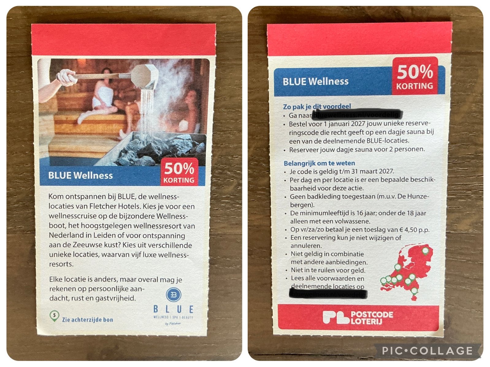 Kortingsbon voor BLUE Wellness (KWF), Twee personen, Kortingsbon, Spa of Sauna