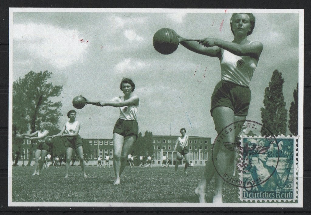 C22) postkaart Duitse meisjesatletiek privé-editie GERMANY, Verzenden, BRD, Gestempeld