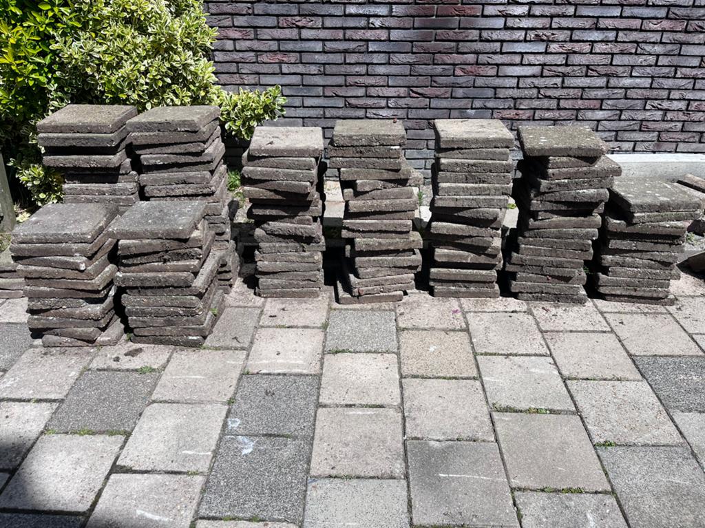 GRATIS tuintegels, Tuin en Terras, Ophalen of Verzenden, Zo goed als nieuw, Beton, Terrastegels