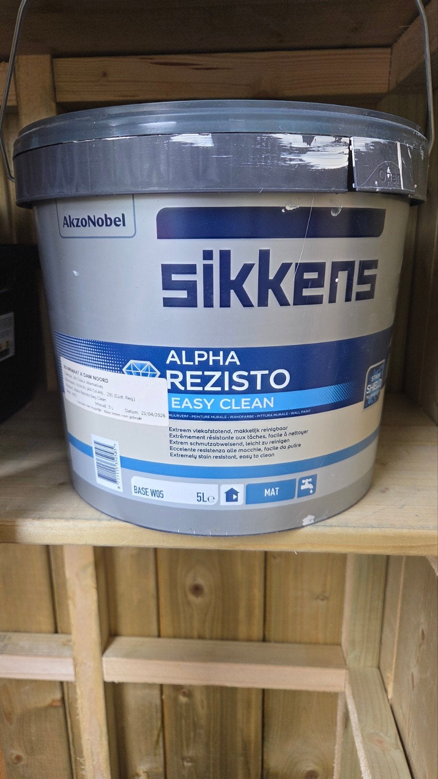 Sikkens Alpha Rezisto Easy Clean Muurverf 2.5-3L, Doe-het-zelf en Verbouw, Verf, Beits en Lak, Nieuw, Verf, Minder dan 5 liter