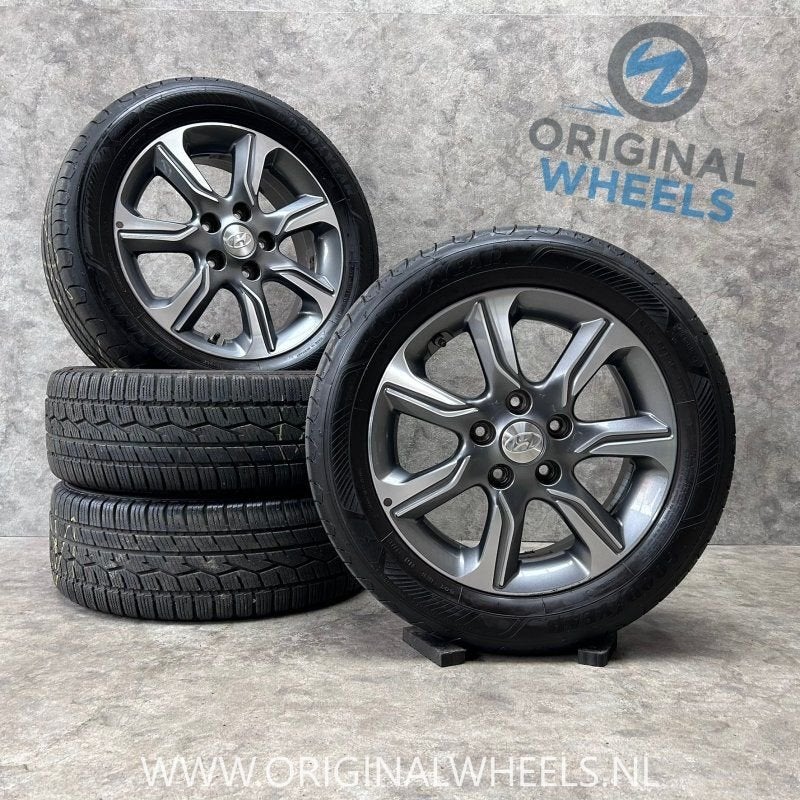 16 inch originele velgen + banden Hyundai IX20 52910-1K650, Gebruikt, -, Banden en Velgen, -