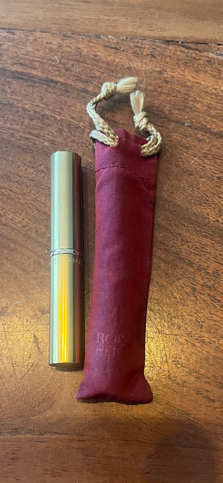 Hermès, 2 zeldzame vintage lippenstift en lipgloss., Verzamelen, Ophalen of Verzenden, Gebruikt, Overige typen