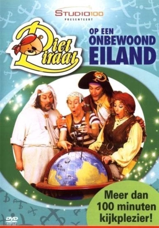 DVD Piet Piraat - Op Een Onbewoond Eiland, Avontuur, Alle leeftijden, Tv-serie, Zo goed als nieuw